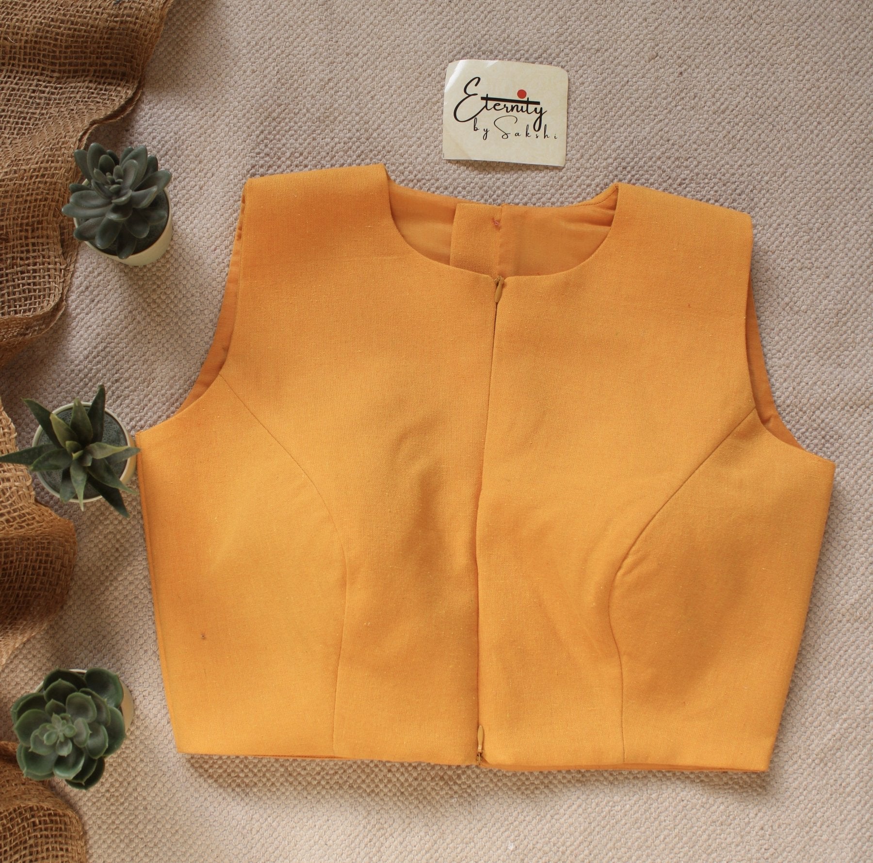 Mustard Double Zip Mood Blouse - Eternity by Sakshi