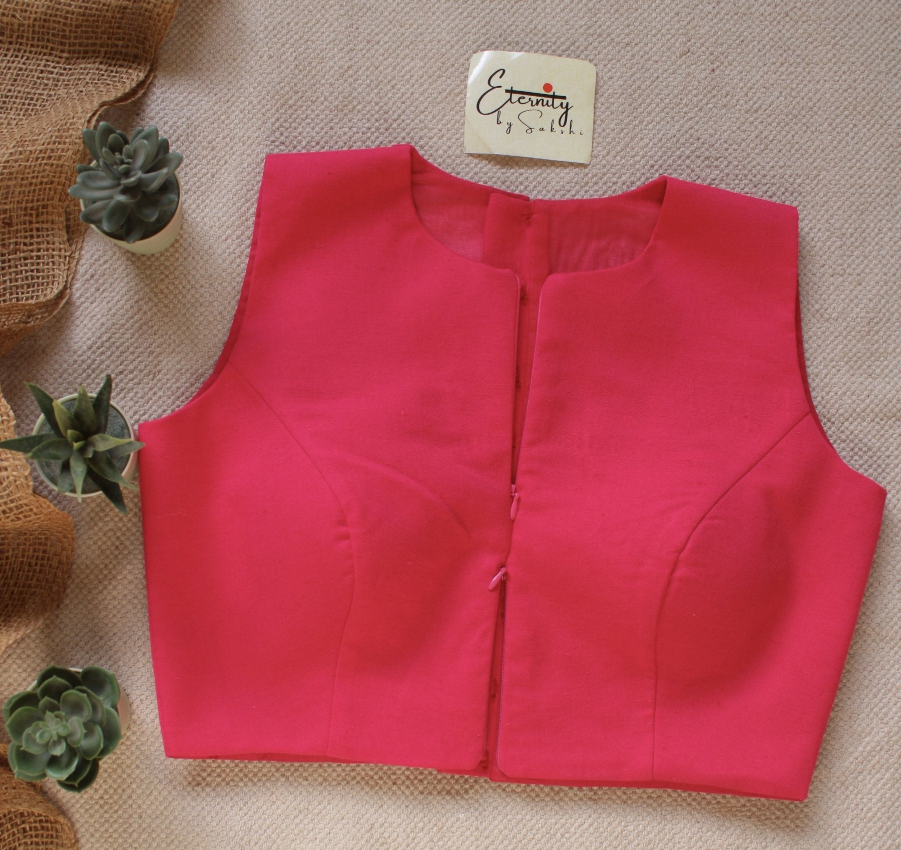 Pink Double Zip Mood Blouse - Eternity by Sakshi