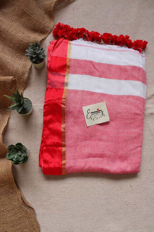 Kumud Saree + Red Noorie Blouse Combo - Eternity by Sakshi