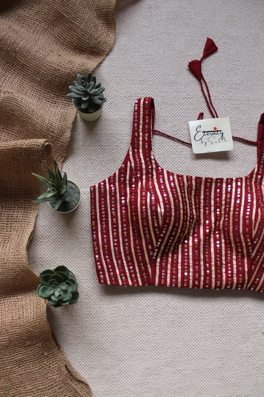 Maroon Sitara Noorie Blouse
