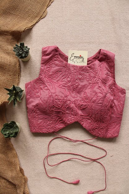 Pastel Pink Floral Navya Blouse