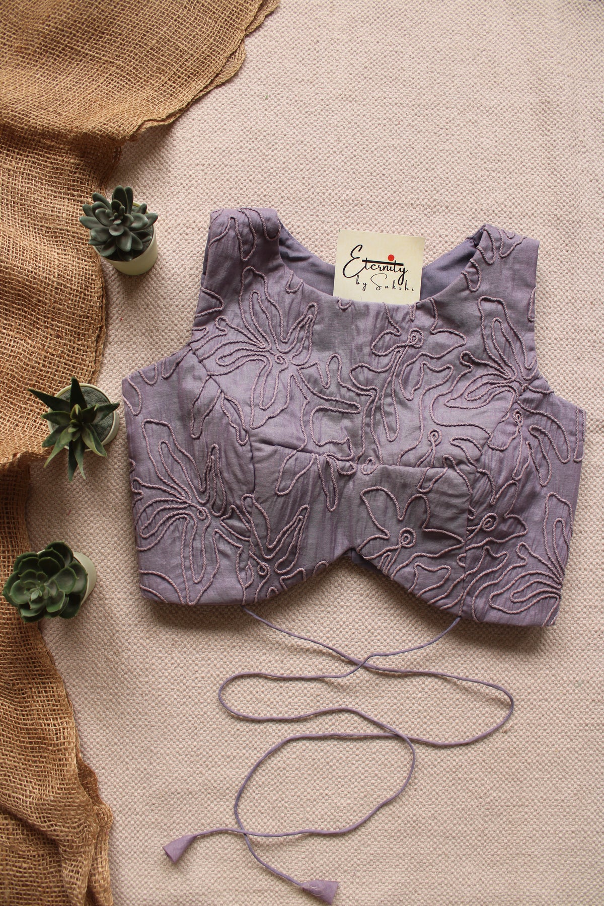 Pastel Purple Floral Navya Blouse