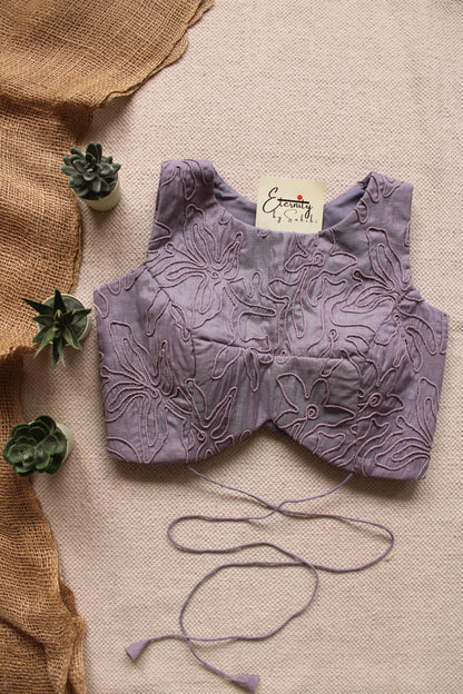 Pastel Purple Floral Navya Blouse