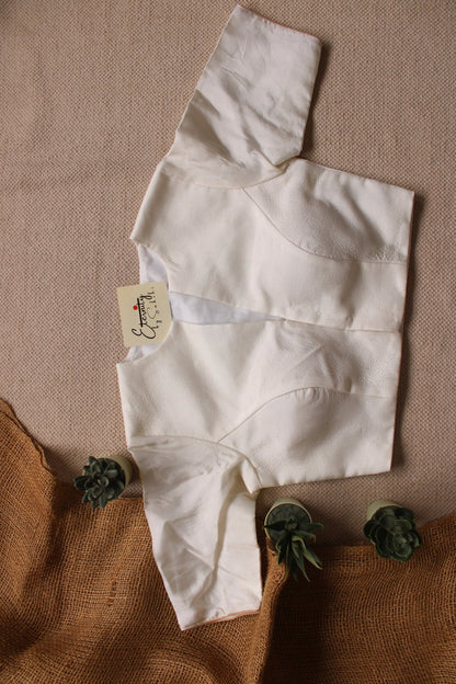 White Floral Embroidery Blouse - Eternity by Sakshi