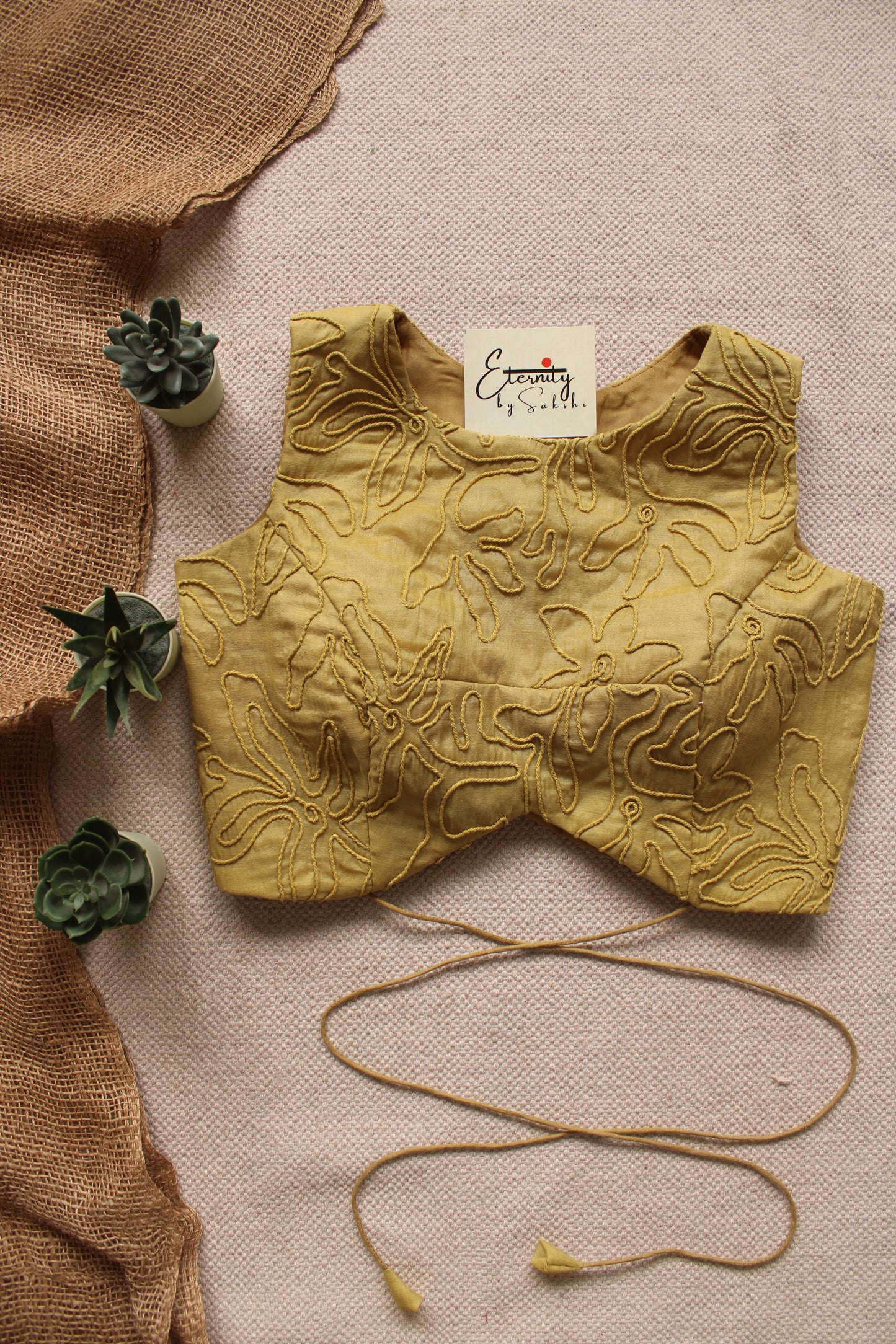 Pastel Yellow Floral Navya Blouse