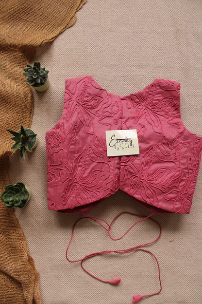 Pastel Pink Floral Navya Blouse