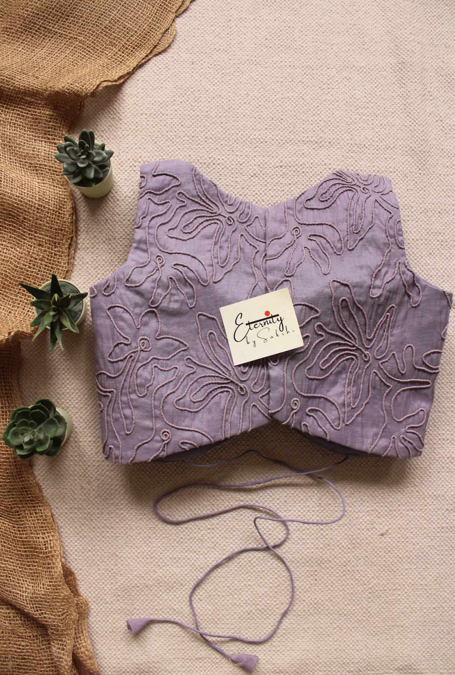 Pastel Purple Floral Navya Blouse