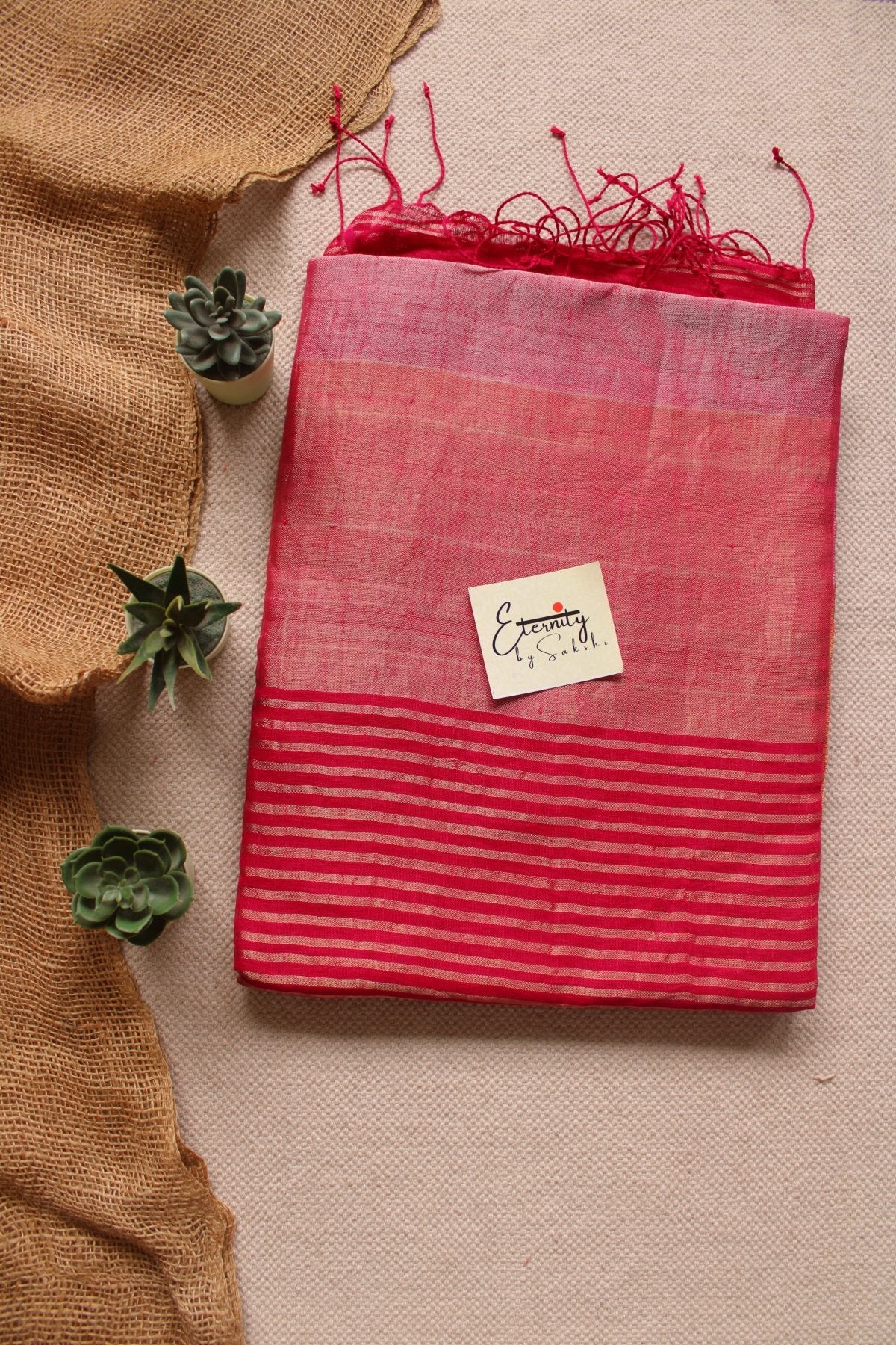 Nayana Metallic Pink Saree - Eternity by Sakshi