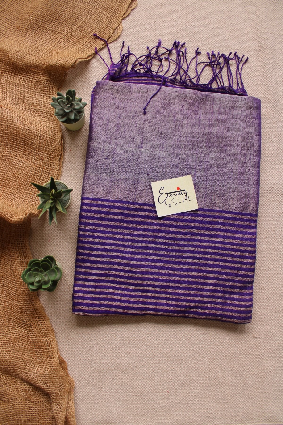 Nayana Metallic Purple Saree - Eternity by Sakshi