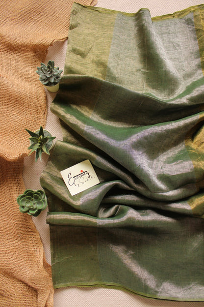 Nayana Metallic Green Saree - Eternity by Sakshi