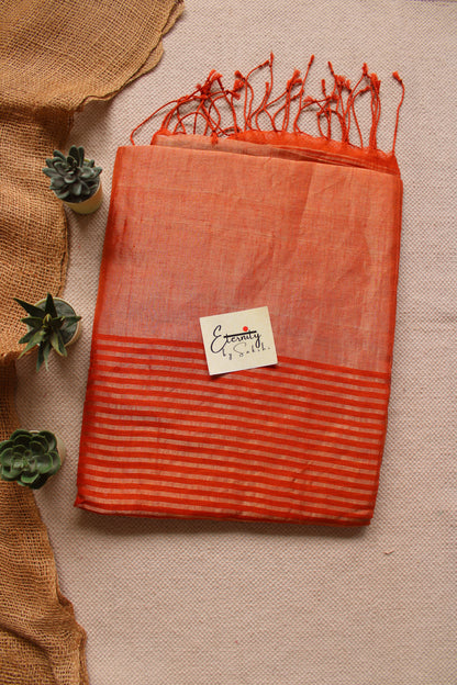 Nayana Metallic Rust Orange Saree