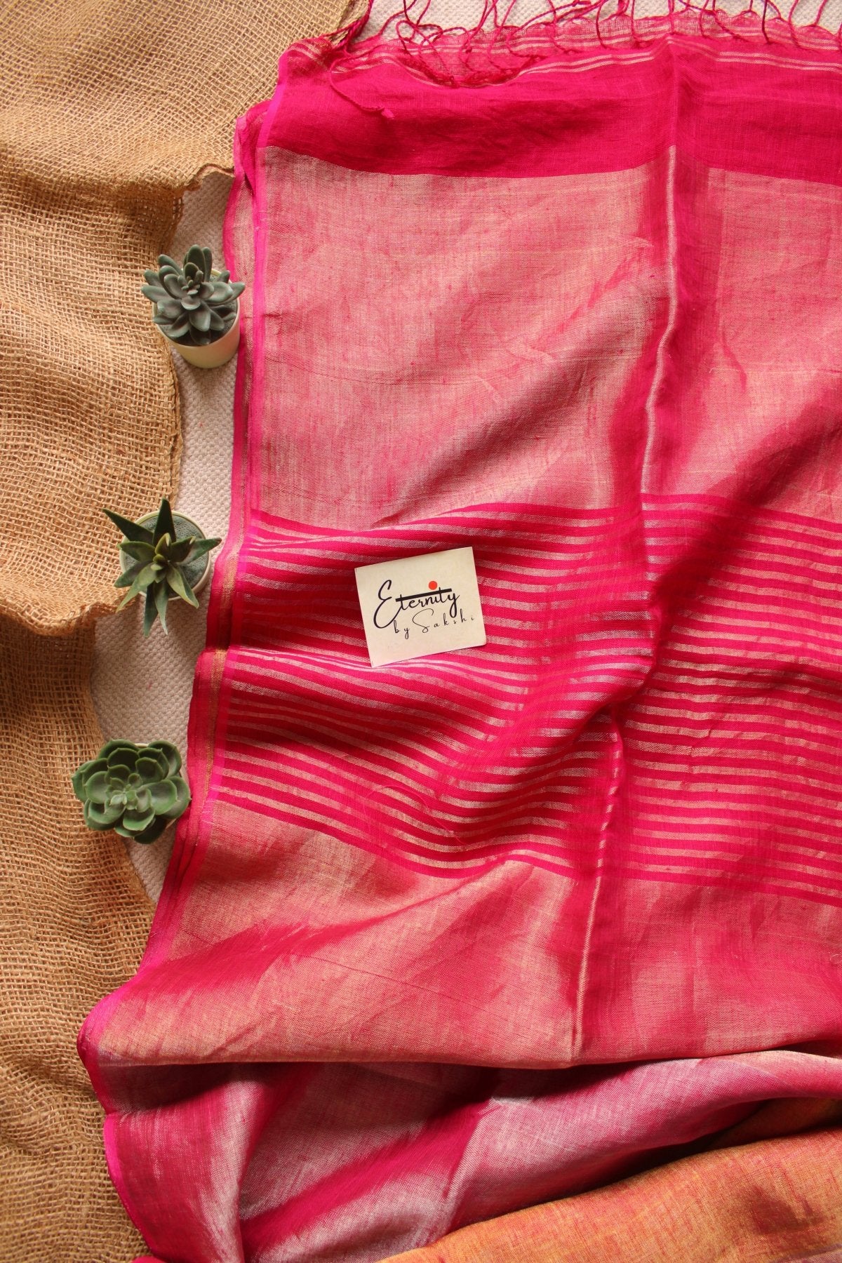 Nayana Metallic Pink Saree - Eternity by Sakshi