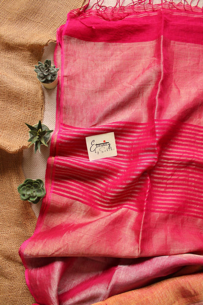 Nayana Metallic Pink Saree - Eternity by Sakshi