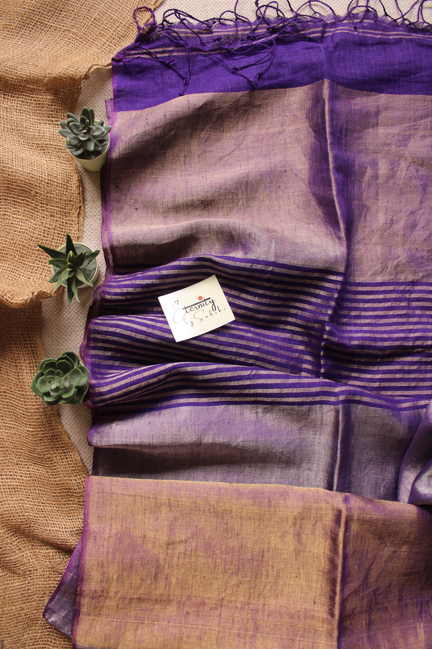 Nayana Metallic Purple Saree