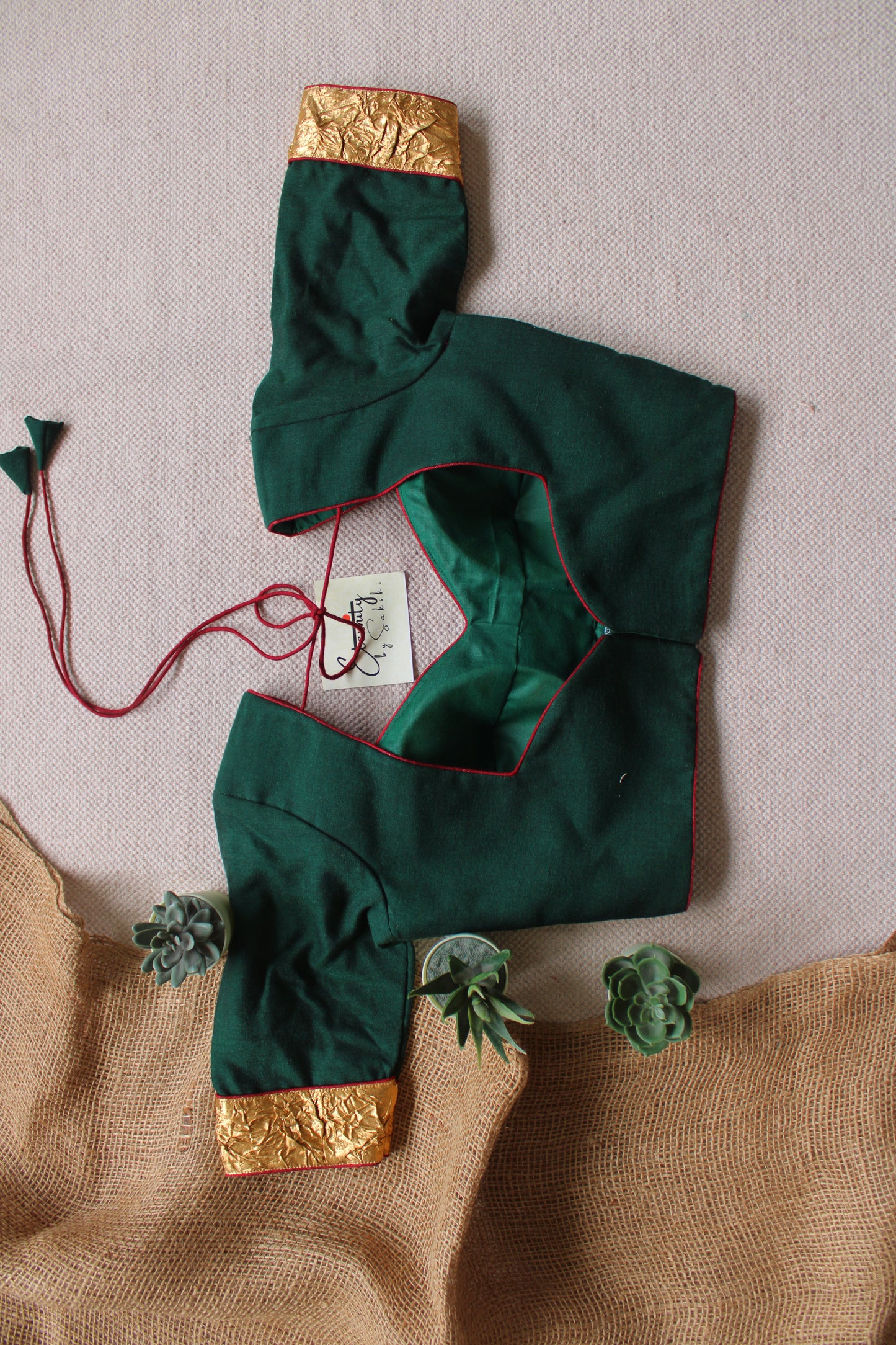 Green Navrangi Patch Blouse