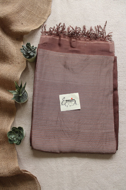 Brown Muslin silk Saree - Eternity by Sakshi