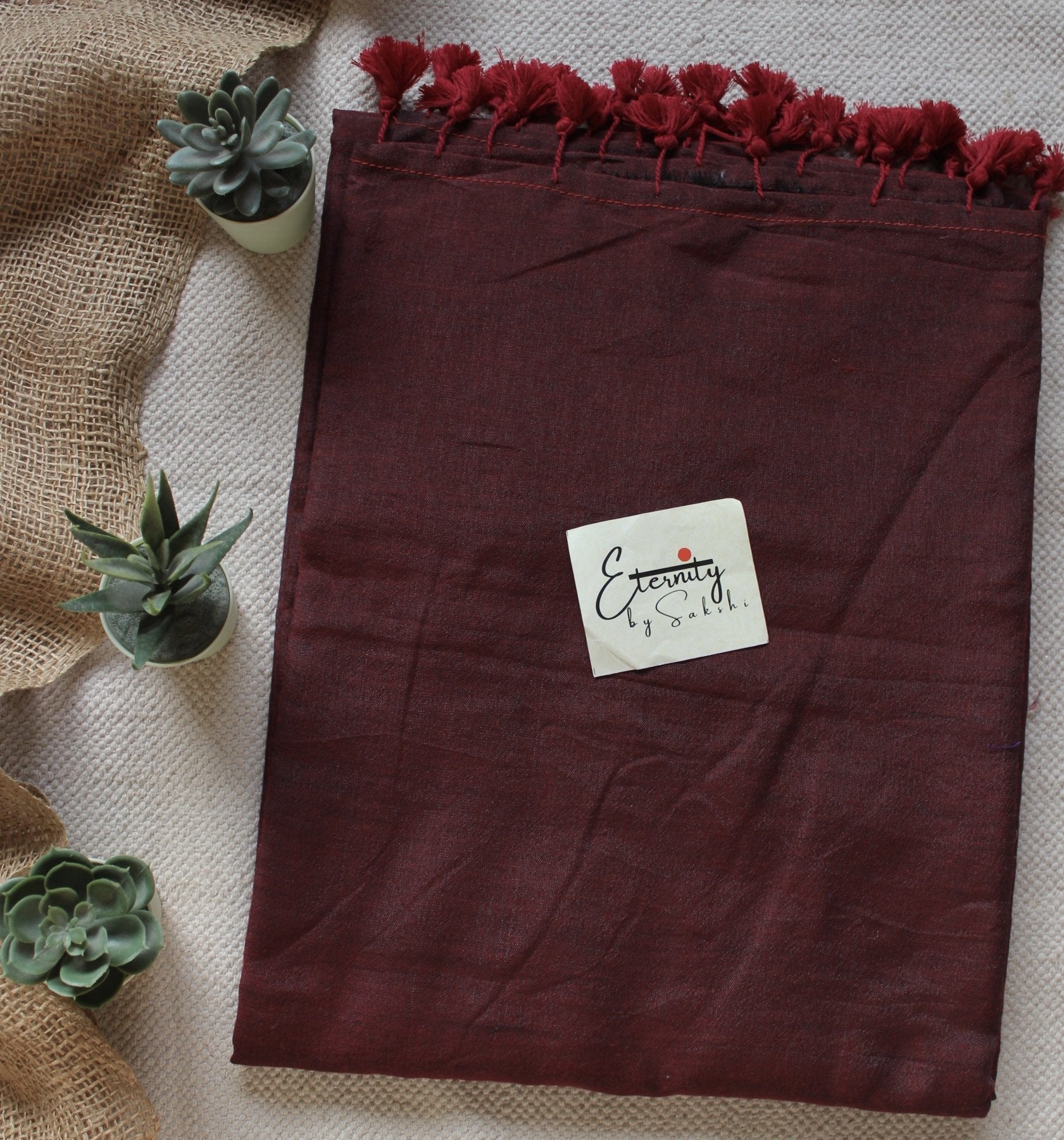 Maroon Saree - Eternity by Sakshi