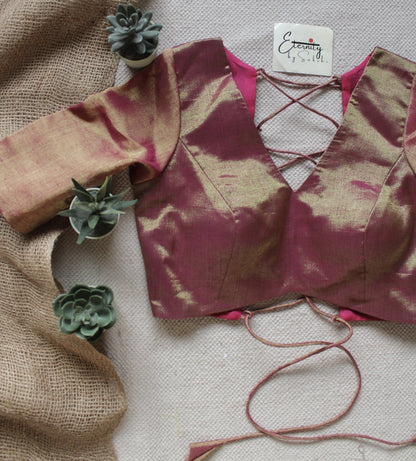 Rosy Gulaabi Backless Blouse - Eternity by Sakshi