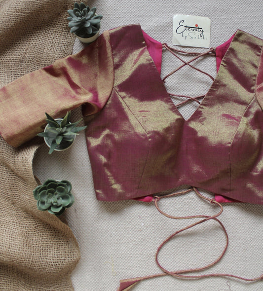Rosy Gulaabi Backless Blouse - Eternity by Sakshi