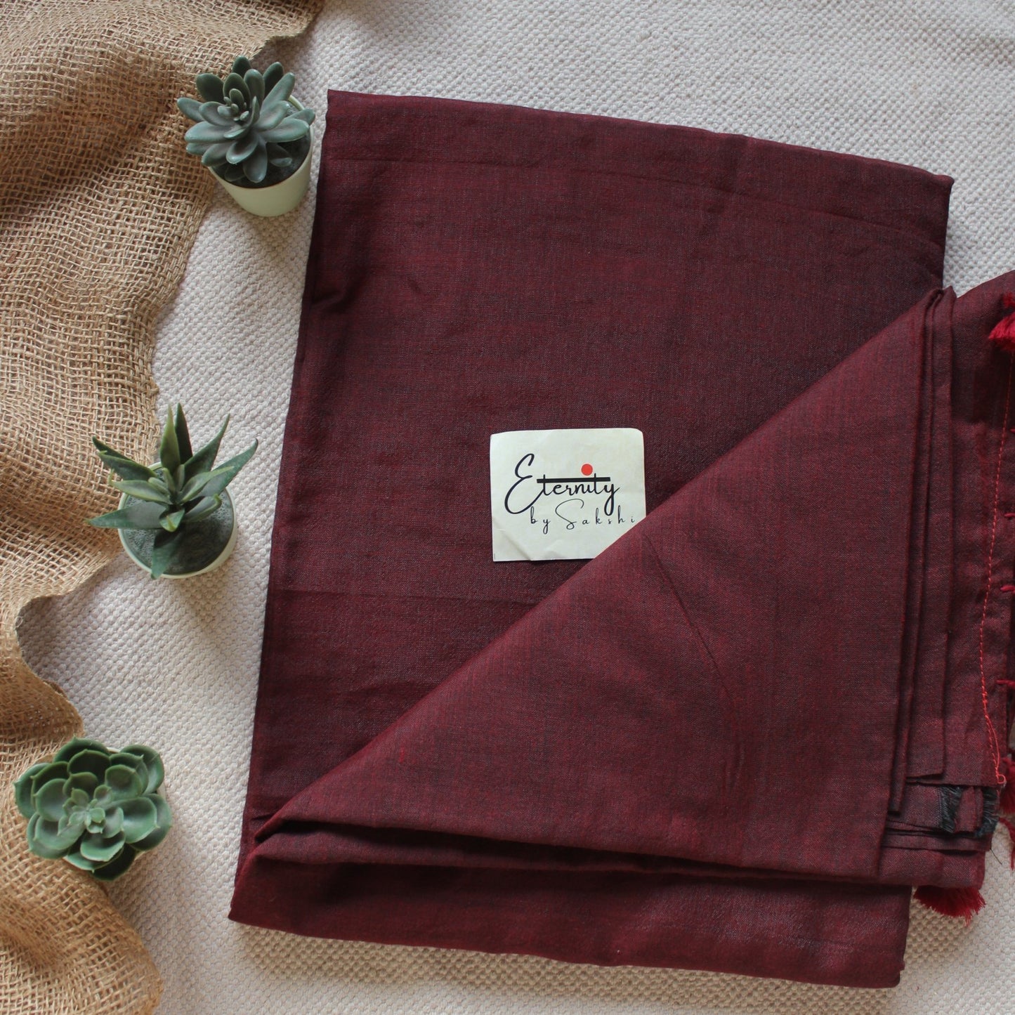 Maroon Saree - Eternity by Sakshi