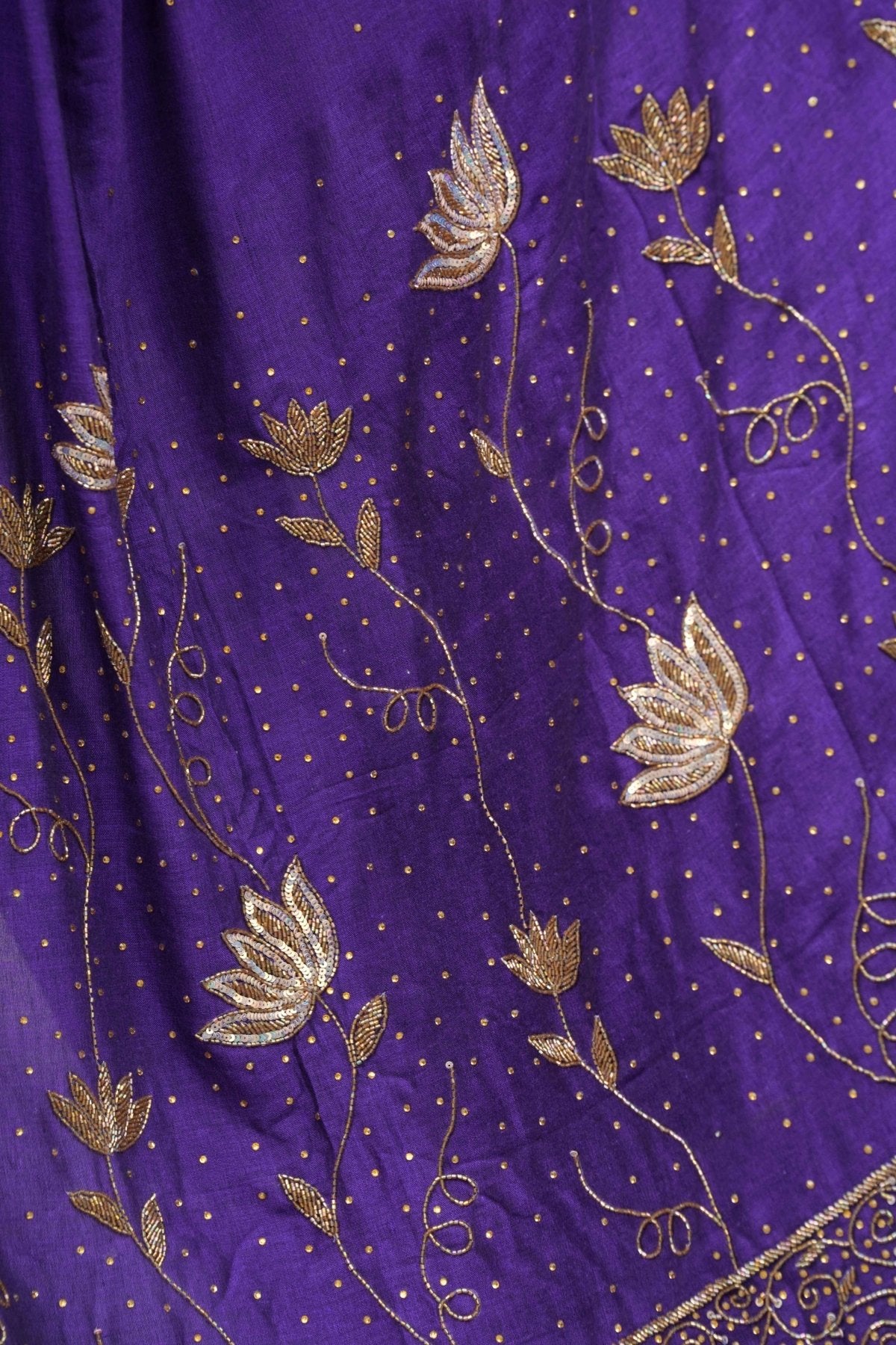 Purple Ratrani Handwork Saree - Eternity by Sakshi