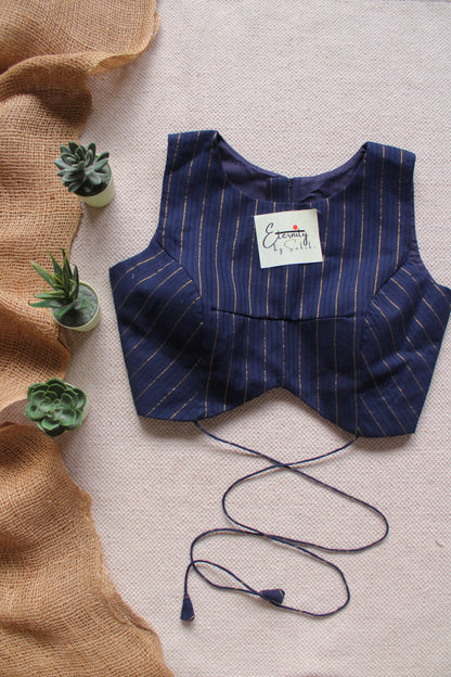 Navy Blue Navya Stripes Blouse