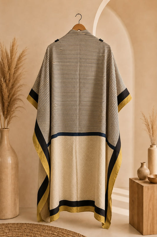 Kaftan Fabric Saanjh Stripe - Eternity by Sakshi