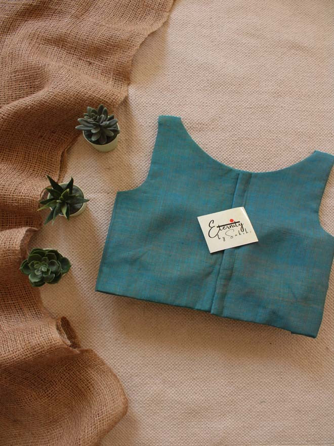 Cyan Boatneck Garage Blouse