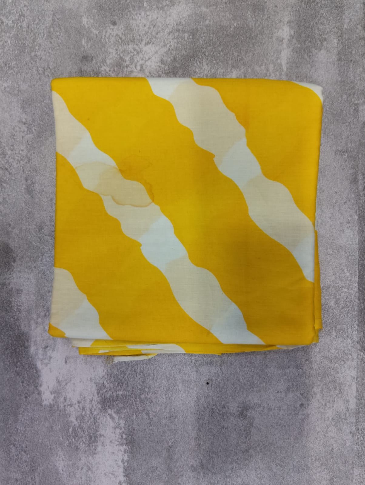 Yellow Wavy Handpainted Garage Saree - Eternity by Sakshi