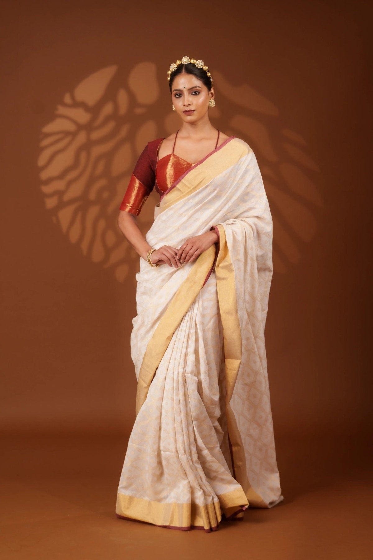 White Embrace Saree - Eternity by Sakshi