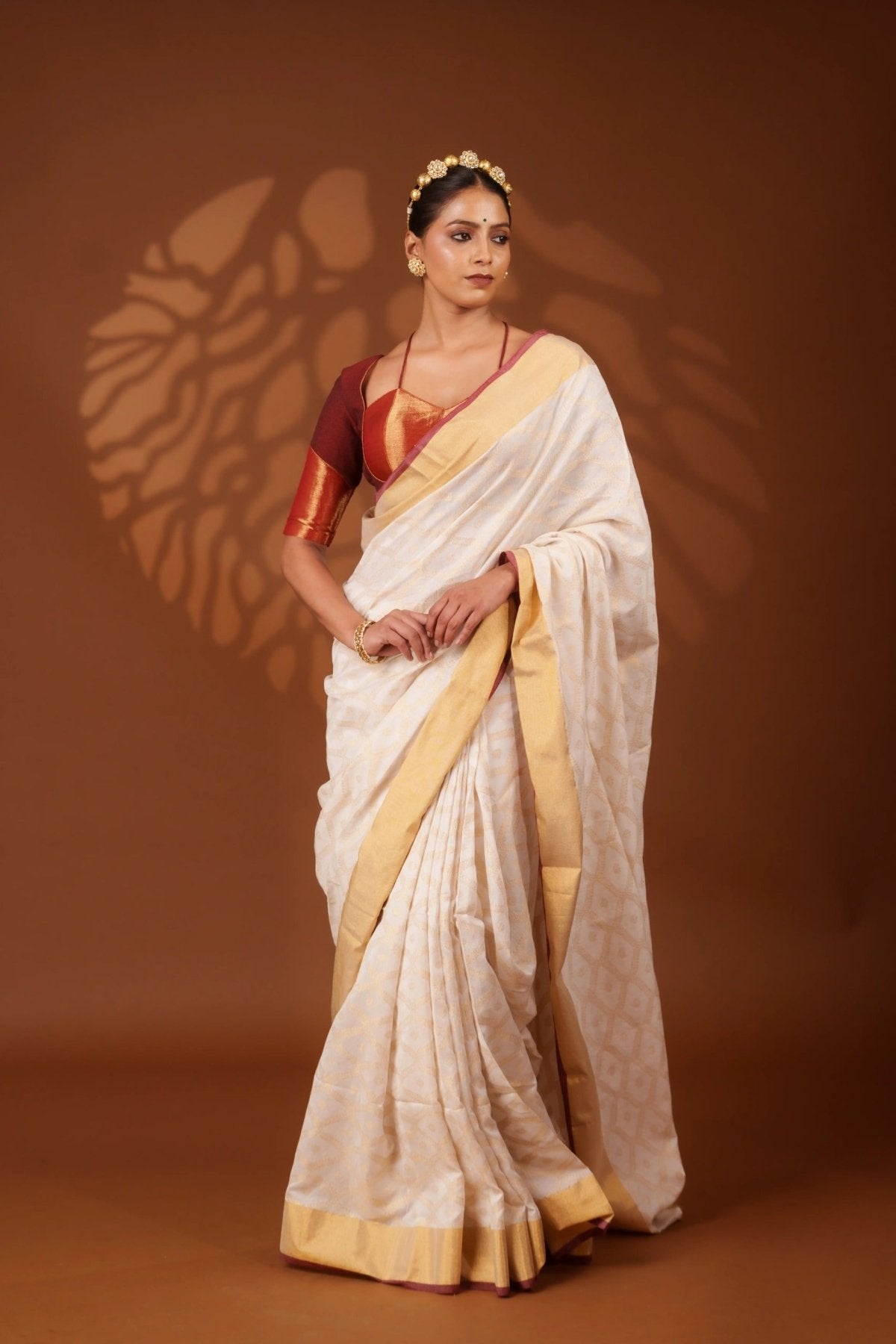 White Embrace Saree - Eternity by Sakshi