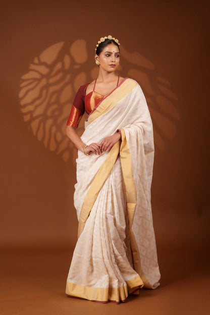 White Embrace Saree - Eternity by Sakshi