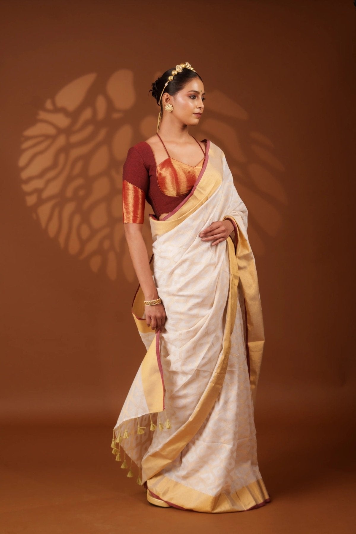 White Embrace Saree - Eternity by Sakshi