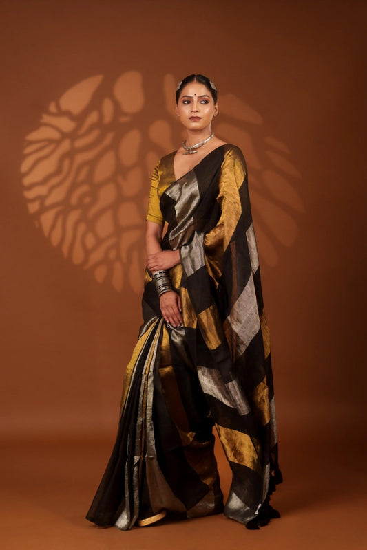 Nayana Black Saree - Eternity by Sakshi