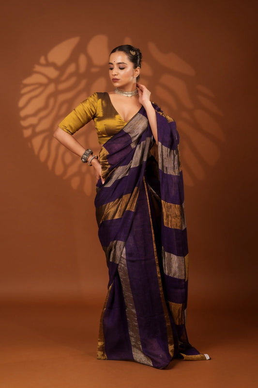 Nayana Purple Saree - Eternity by Sakshi