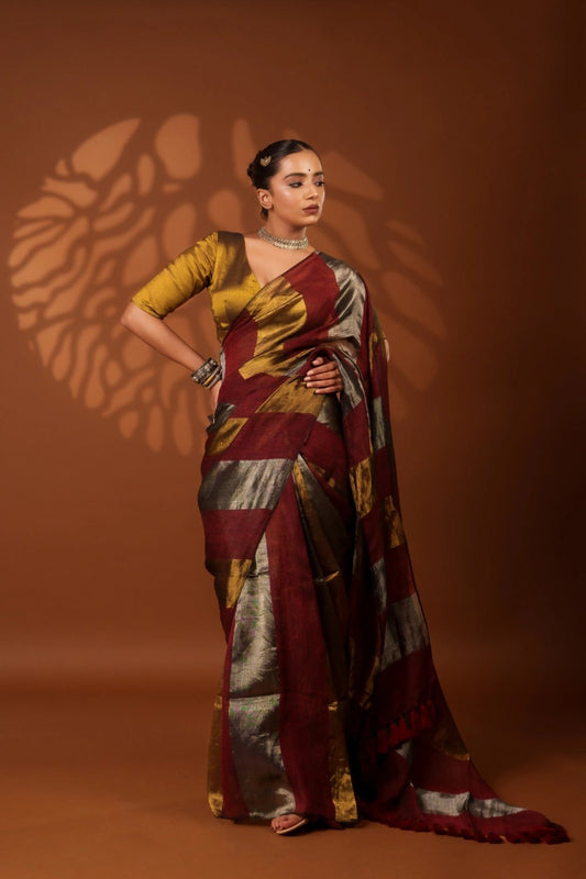 Nayana Maroon Saree - Eternity by Sakshi