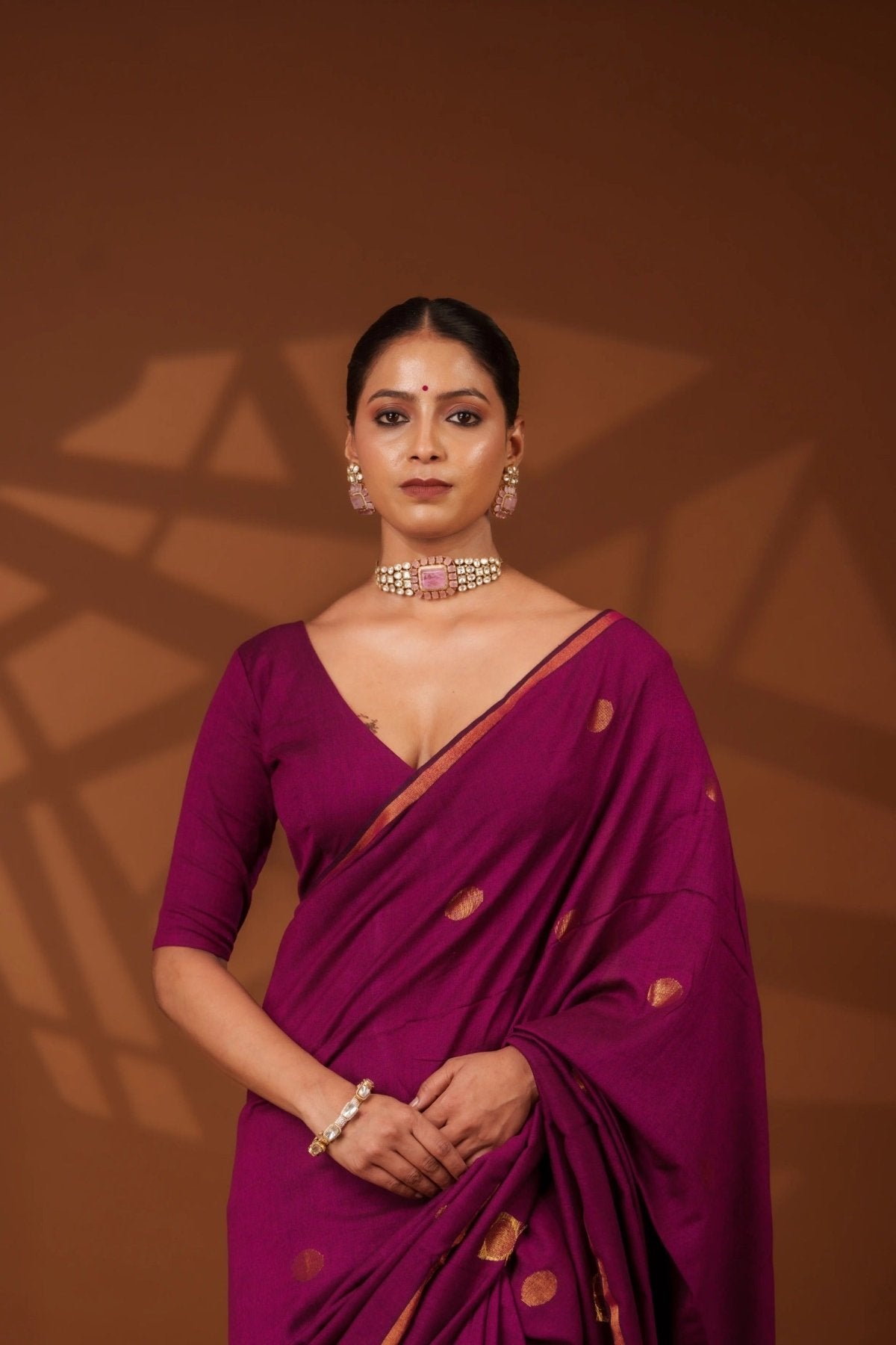Rosy Polka Saree - Eternity by Sakshi