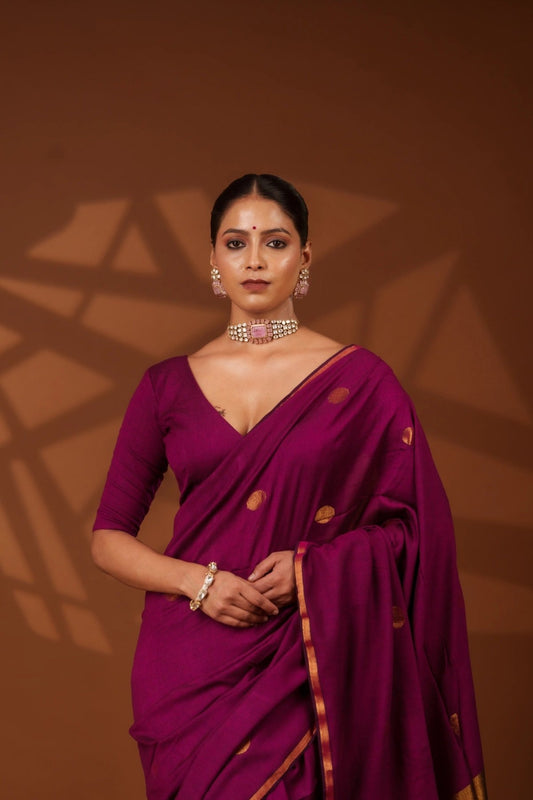 Rosy Polka Saree - Eternity by Sakshi