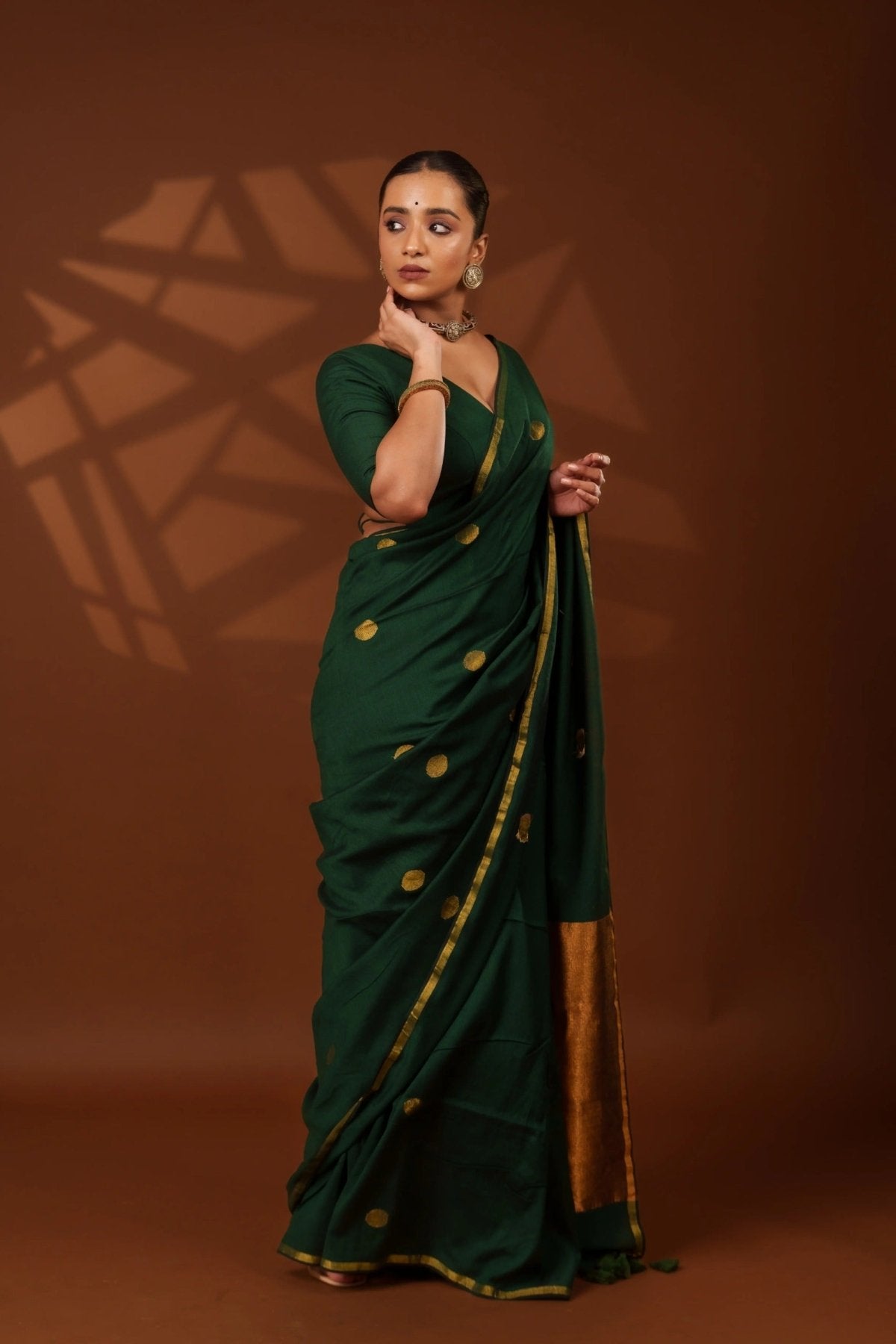 Green Polka Saree - Eternity by Sakshi