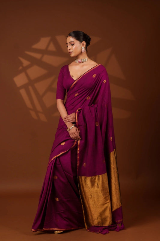 Rosy Polka Saree - Eternity by Sakshi