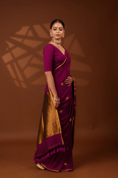 Rosy Polka Saree - Eternity by Sakshi
