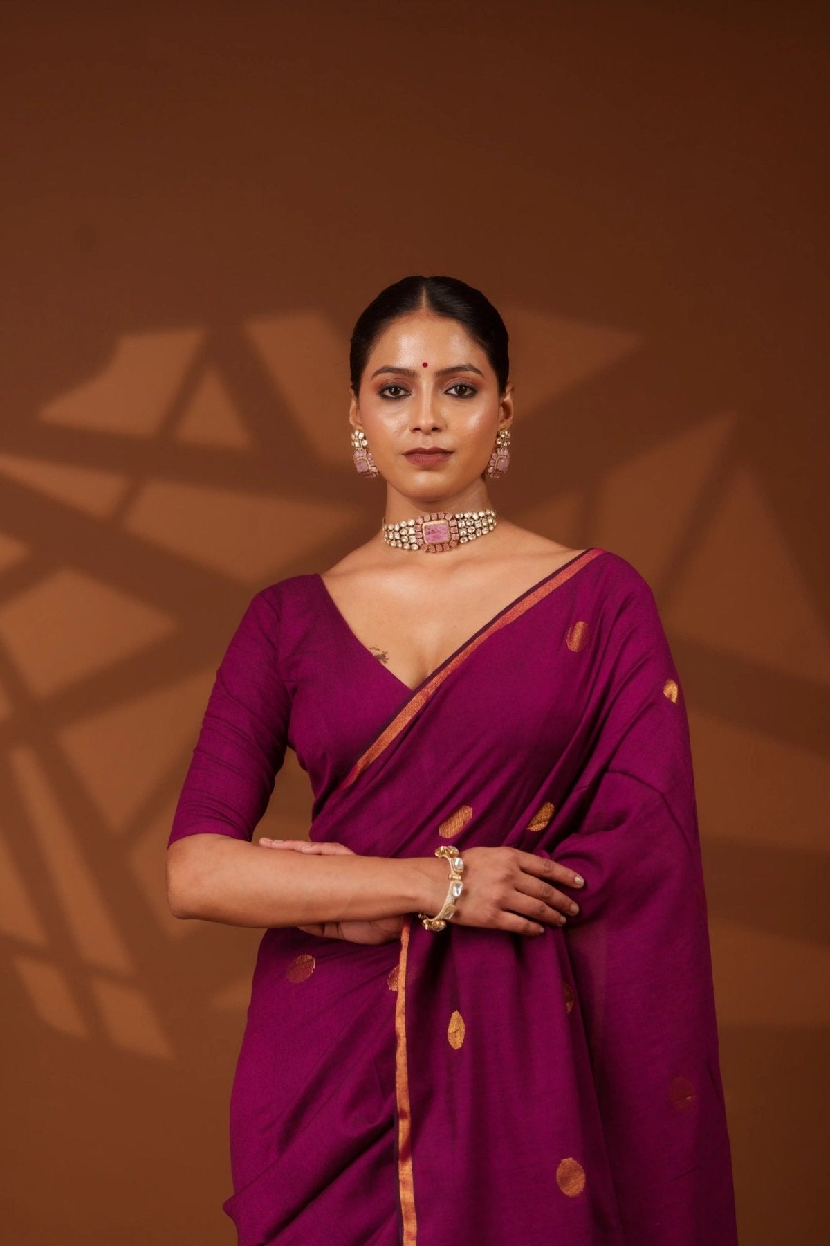 Rosy Polka Saree - Eternity by Sakshi