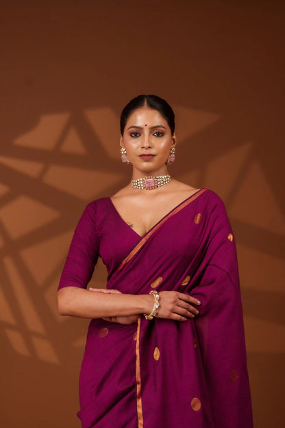 Rosy Polka Saree - Eternity by Sakshi