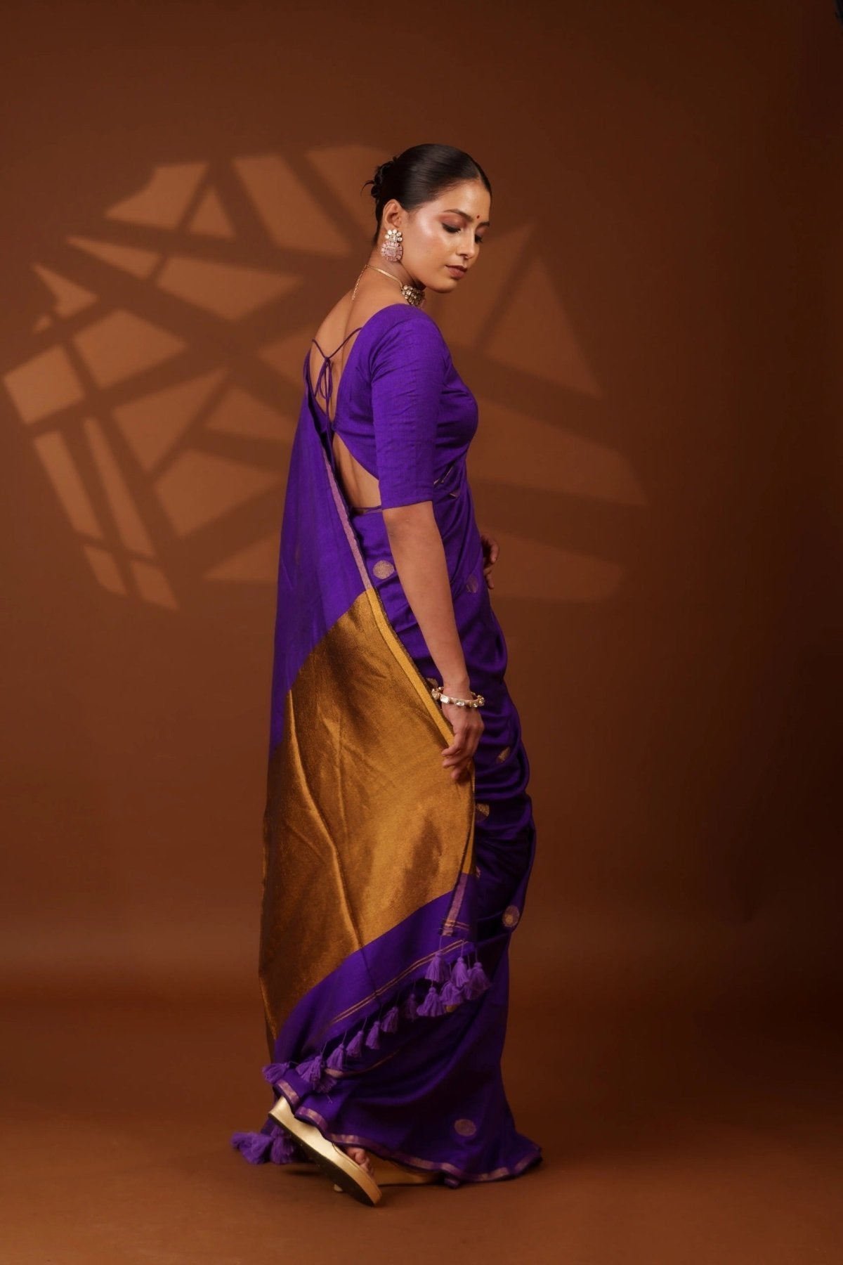 Purple Polka Saree - Eternity by Sakshi