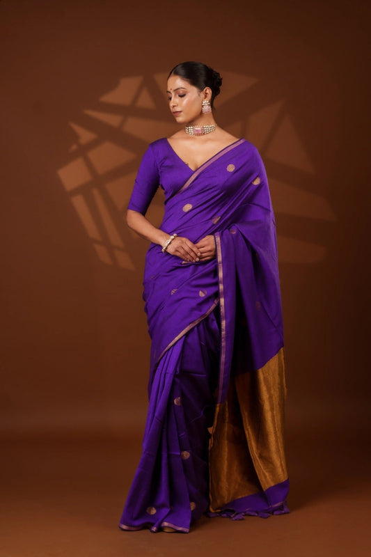 Purple Polka Saree - Eternity by Sakshi