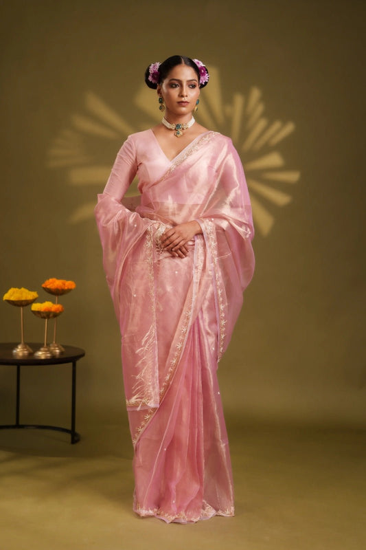 Pink Handwork Raaz Saree - Eternity by Sakshi