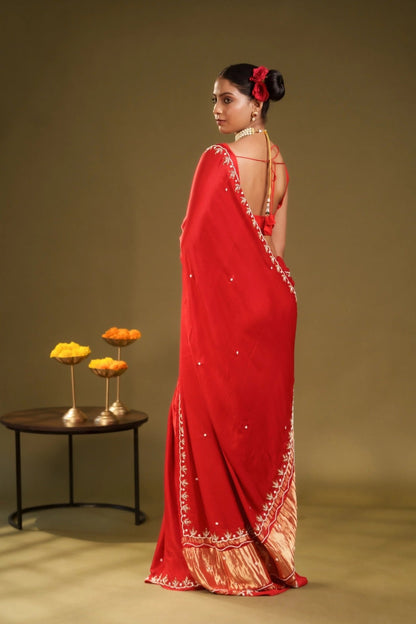 Laal Ishq Modal Handwork Saree - Eternity by Sakshi