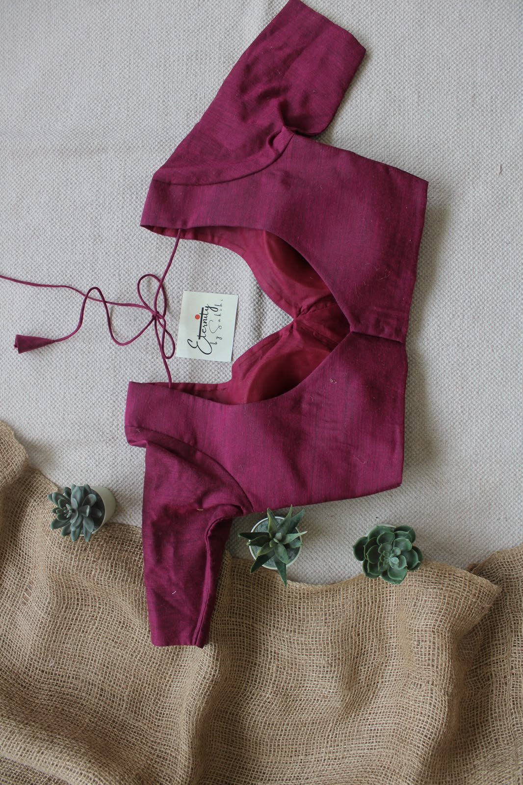 Rosy Pink Madhubala With Sleeves Blouse