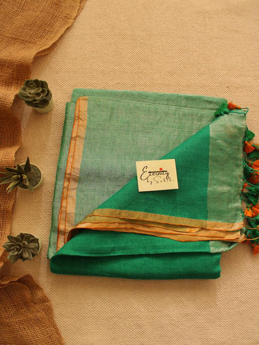 Arjuna Metallic Linen Saree - Eternity by Sakshi