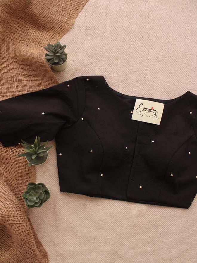 Black Badla Blouse - Eternity by Sakshi